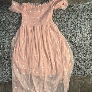 Pink flower dress